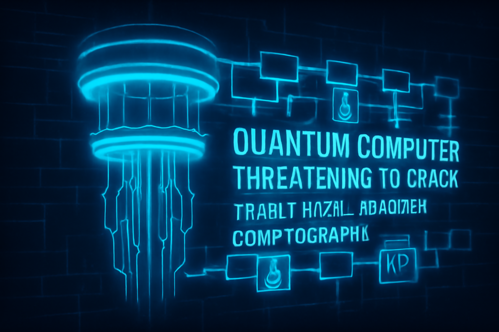 Quantum Computer with Threat of Intrusion despite Cryptography